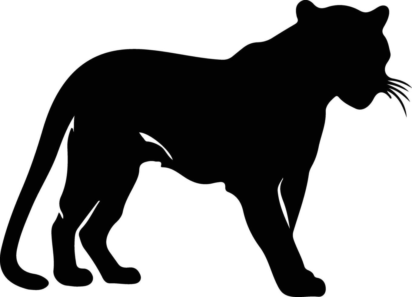 panther black silhouette vector