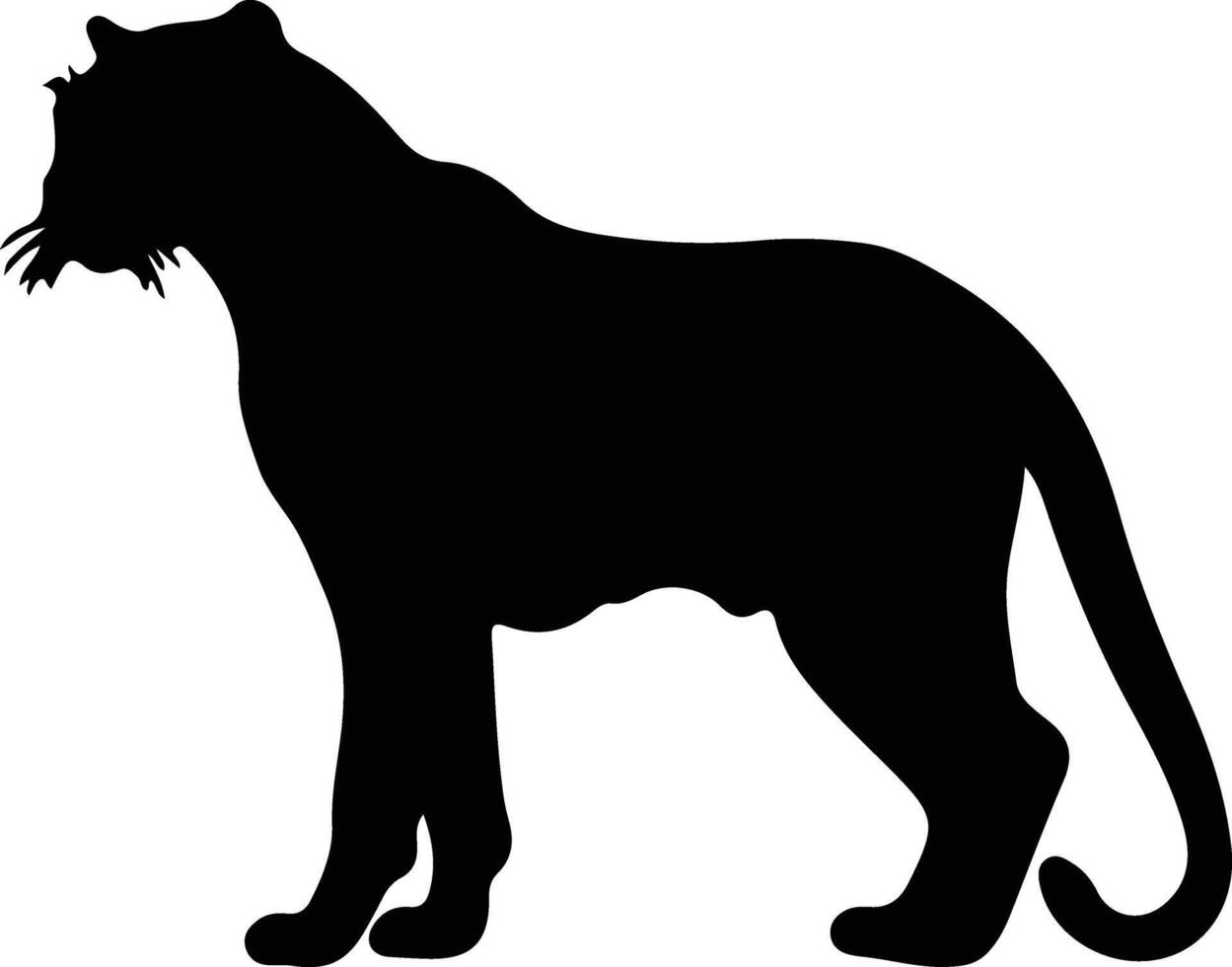 panther black silhouette vector