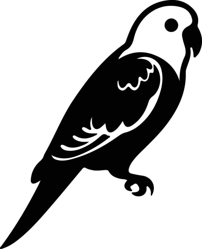 perico negro silueta vector