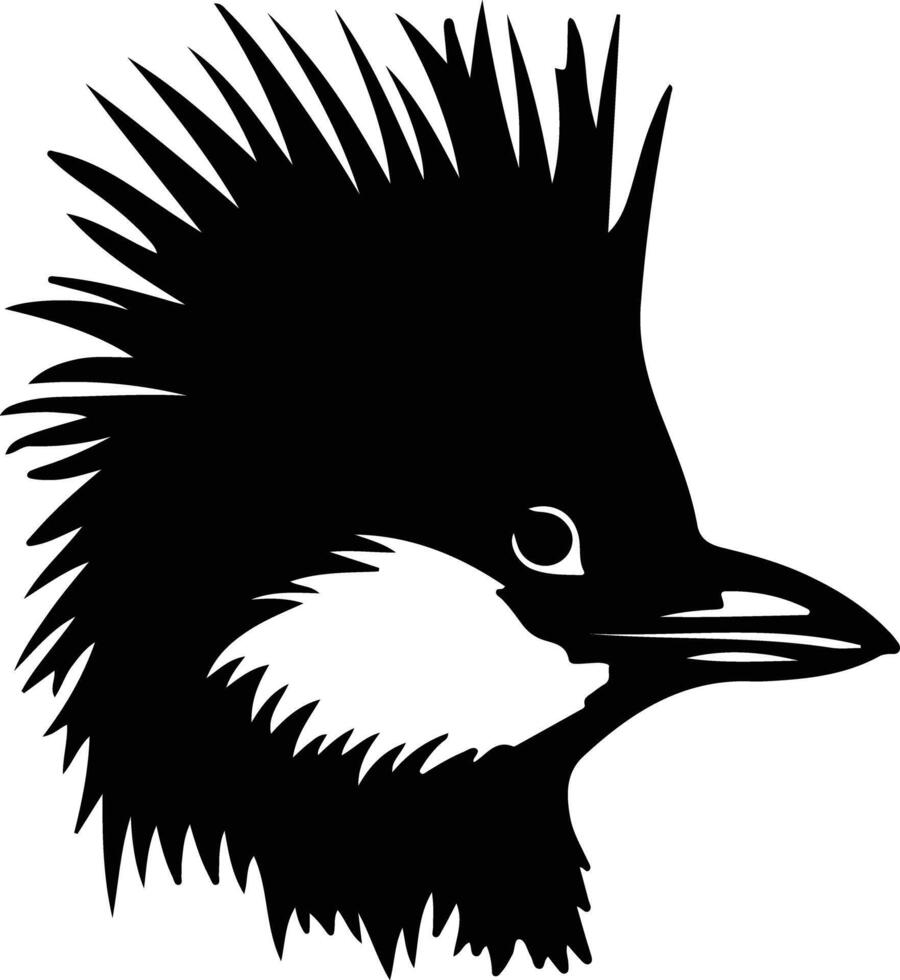 rockhopper penguin  black silhouette vector