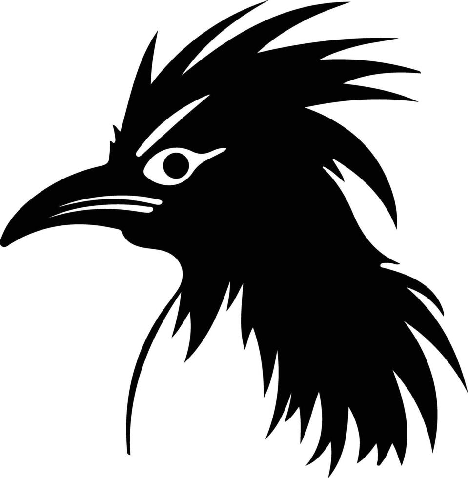 rockhopper pingüino negro silueta vector