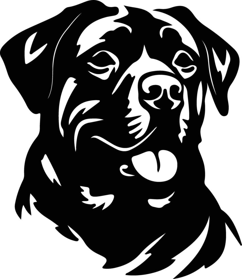 Rottweiler negro silueta vector