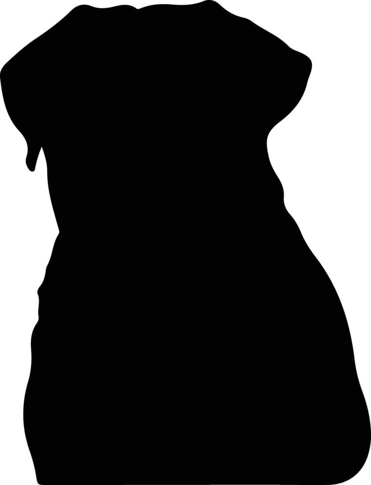 Rottweiler negro silueta vector