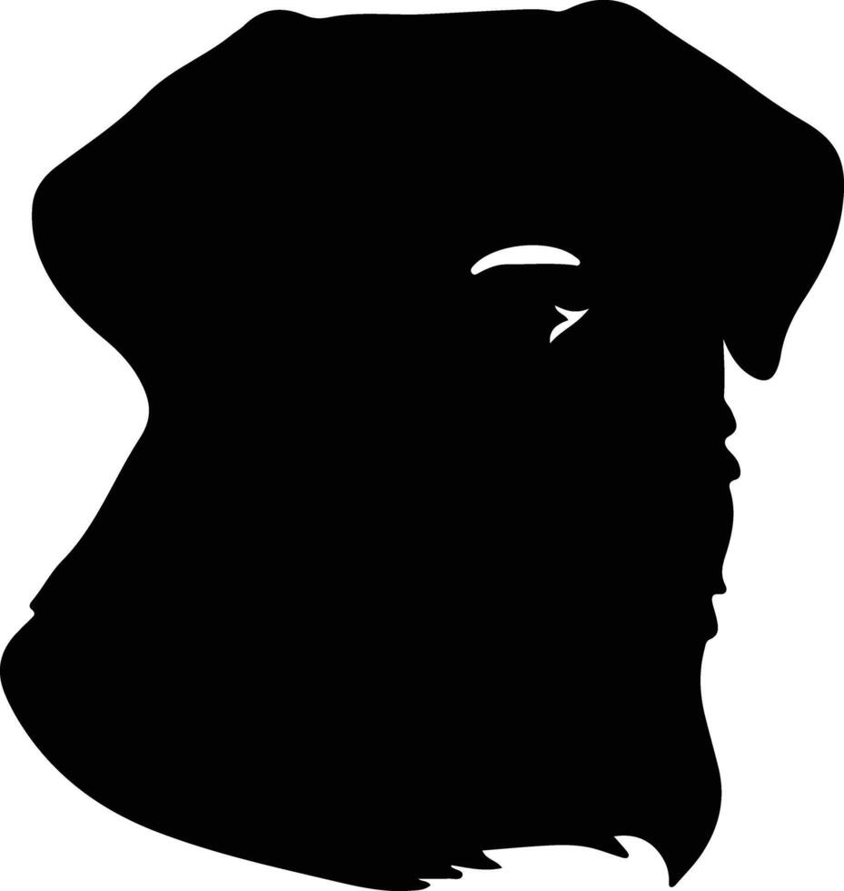 Rottweiler black silhouette vector