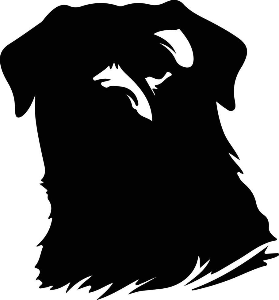 Rottweiler negro silueta vector