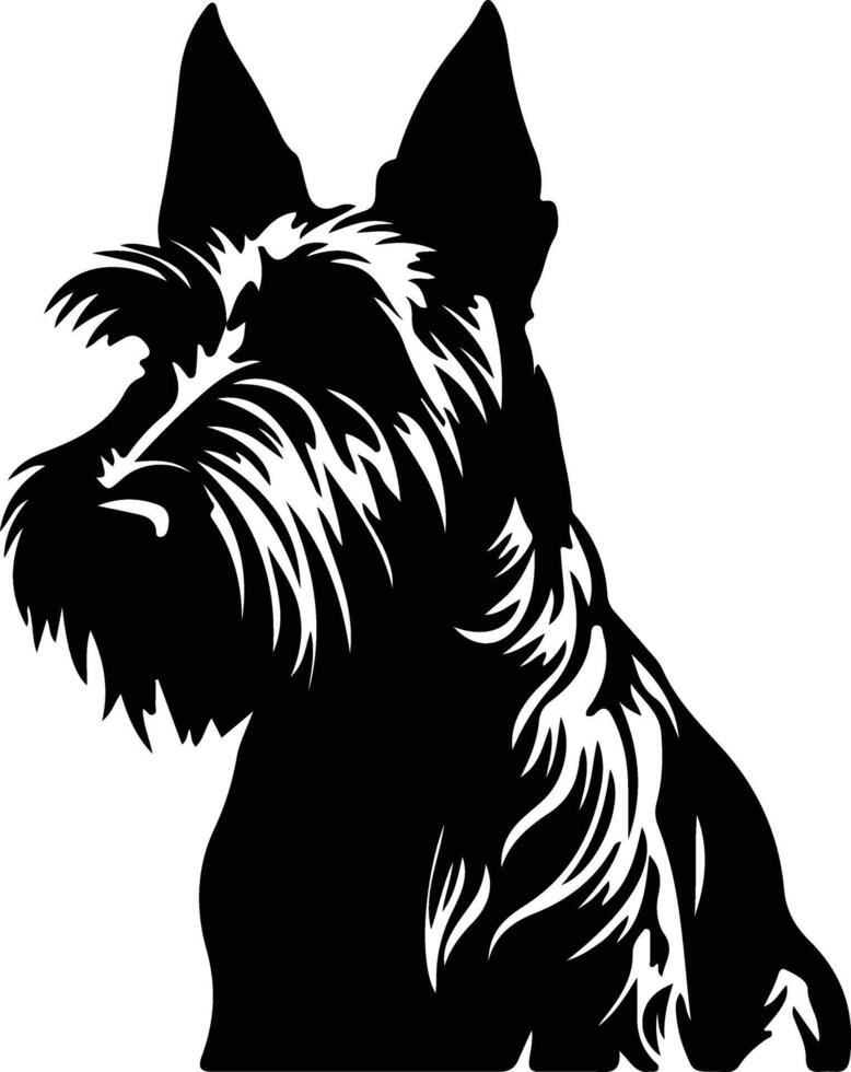 escocés terrier negro silueta vector
