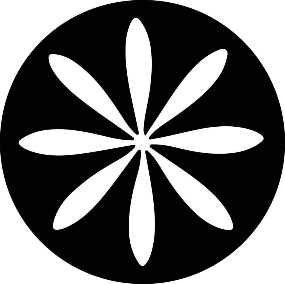 sand dollar  black silhouette vector