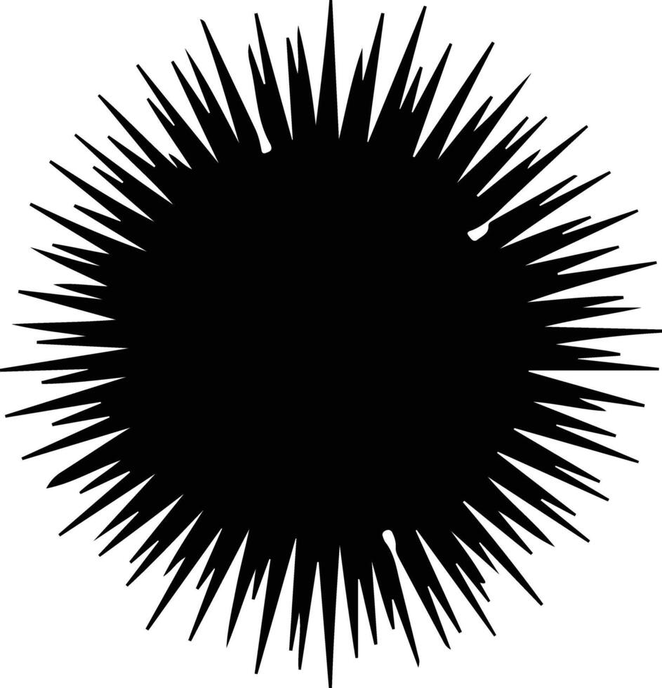 sea urchin  black silhouette vector