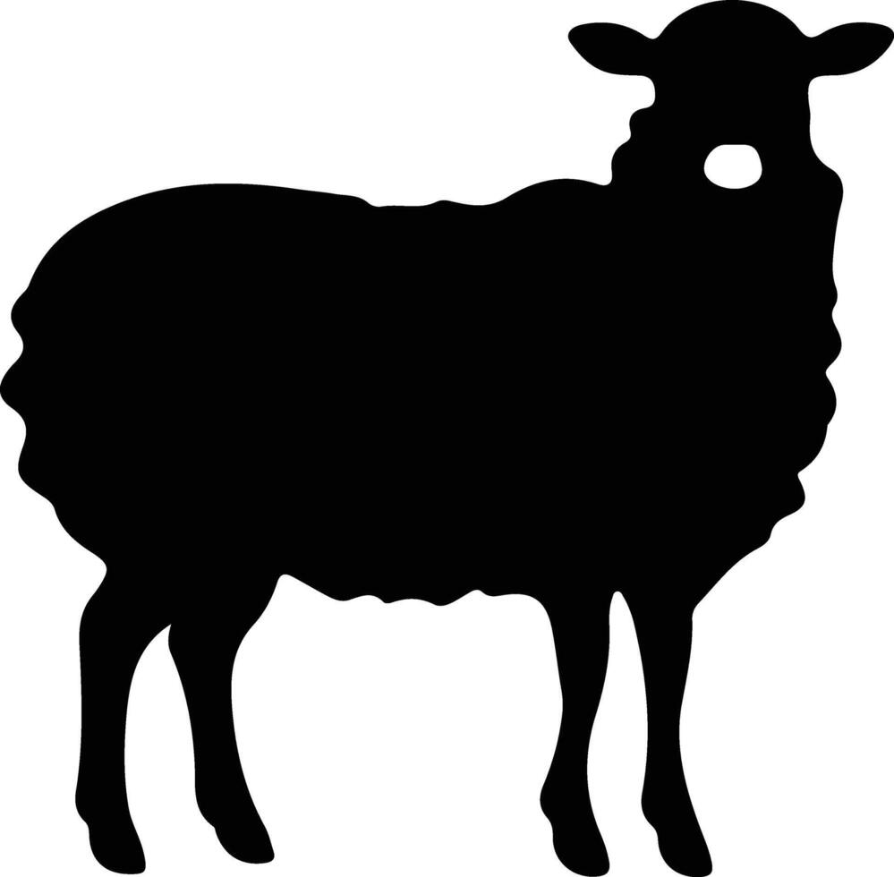 sheep  black silhouette vector