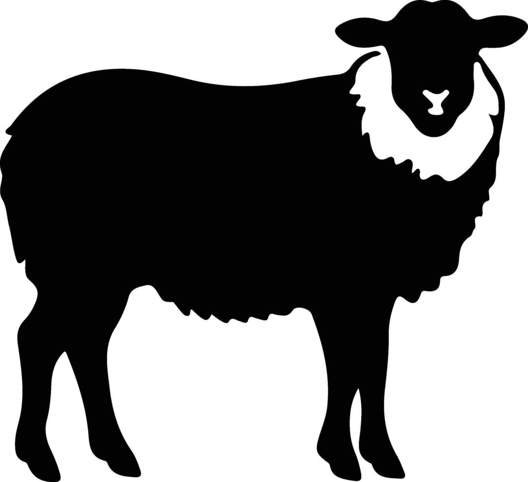 sheep  black silhouette vector