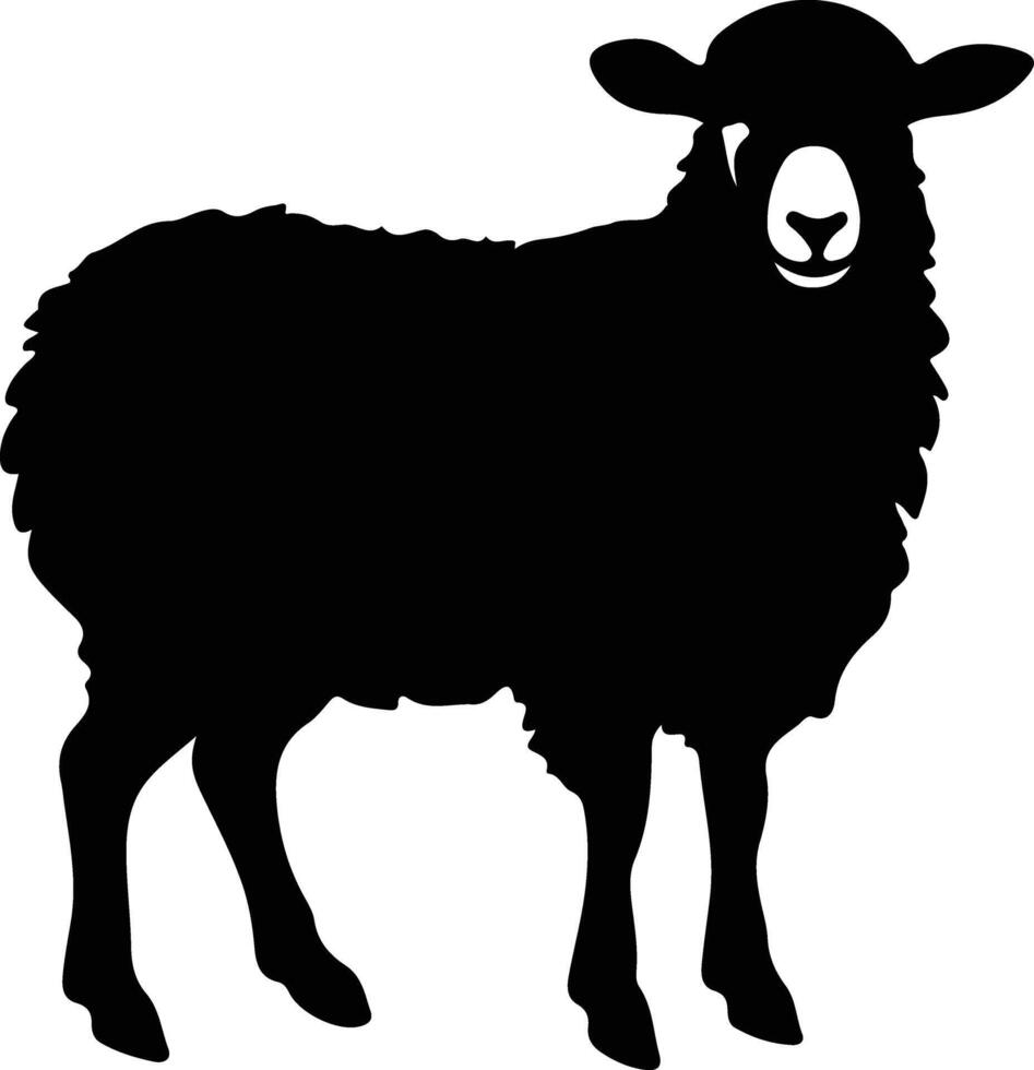 sheep  black silhouette vector