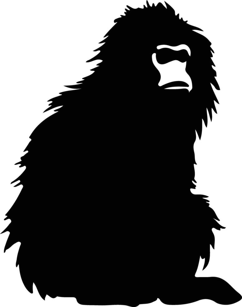 siamang  black silhouette vector