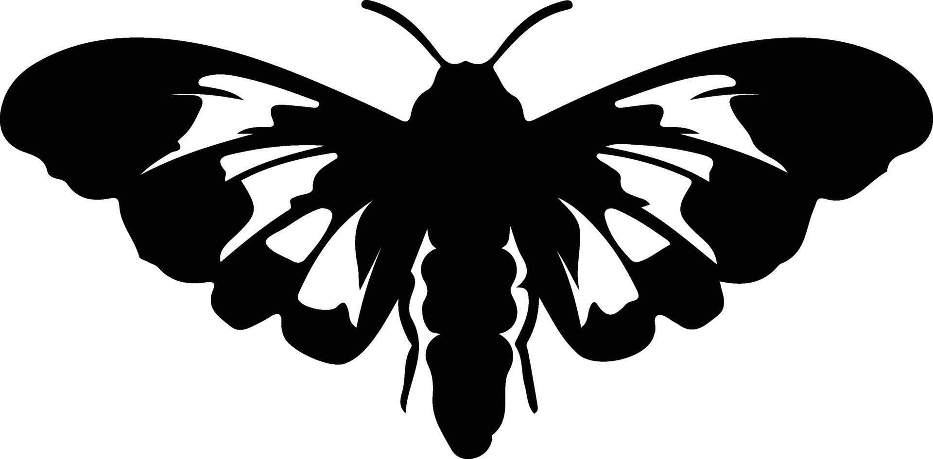 silkworm  black silhouette vector