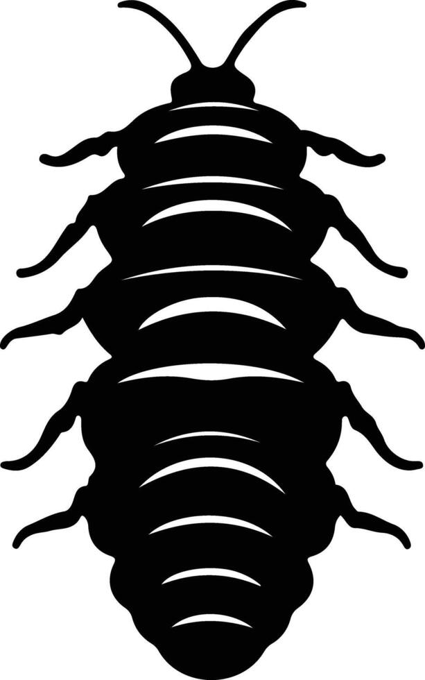 silkworm  black silhouette vector