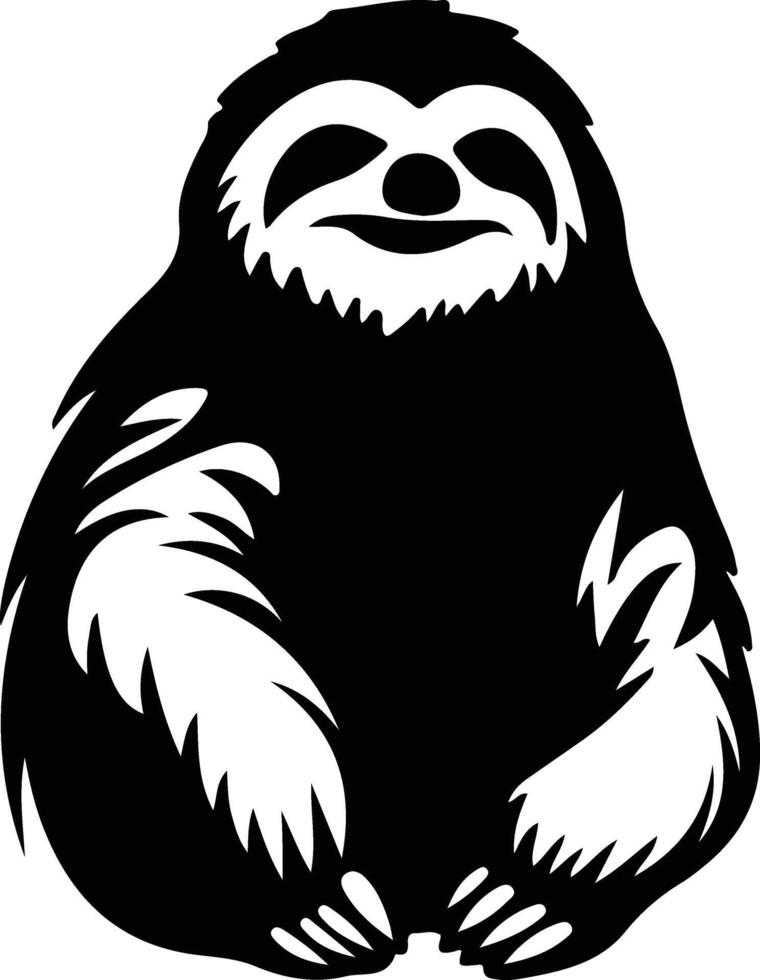 sloth  black silhouette vector