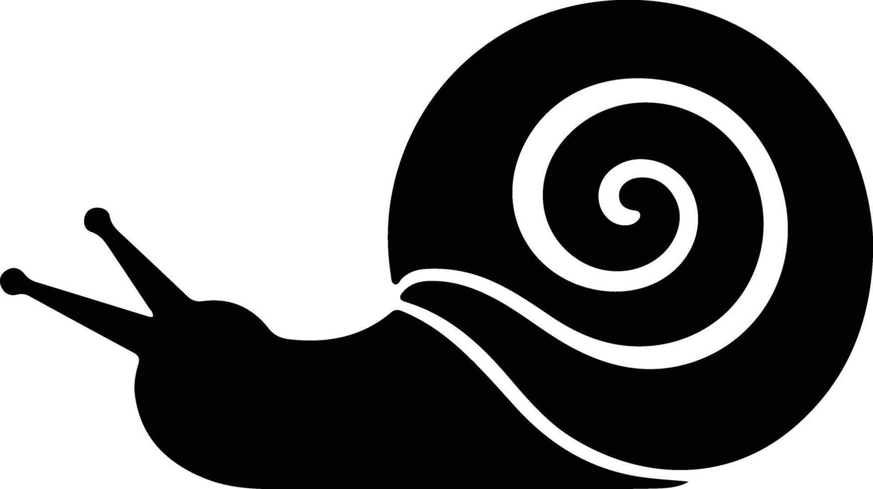 snail  black silhouette vector