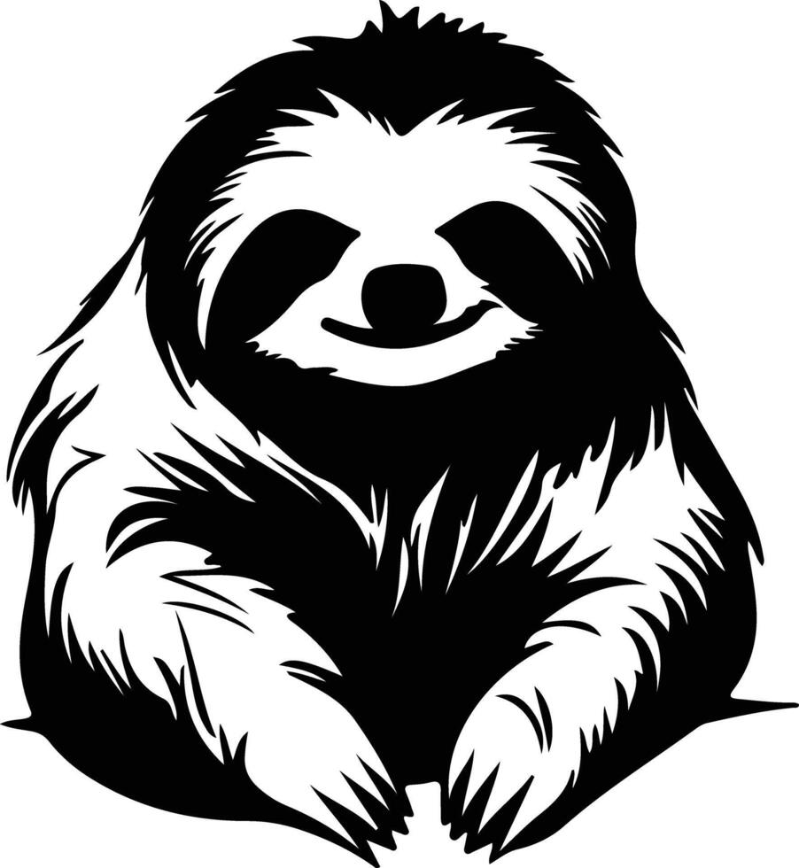 sloth  black silhouette vector