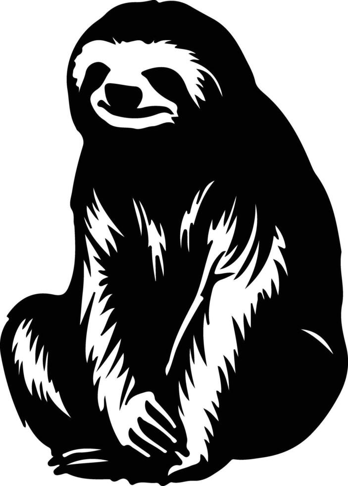 sloth  black silhouette vector