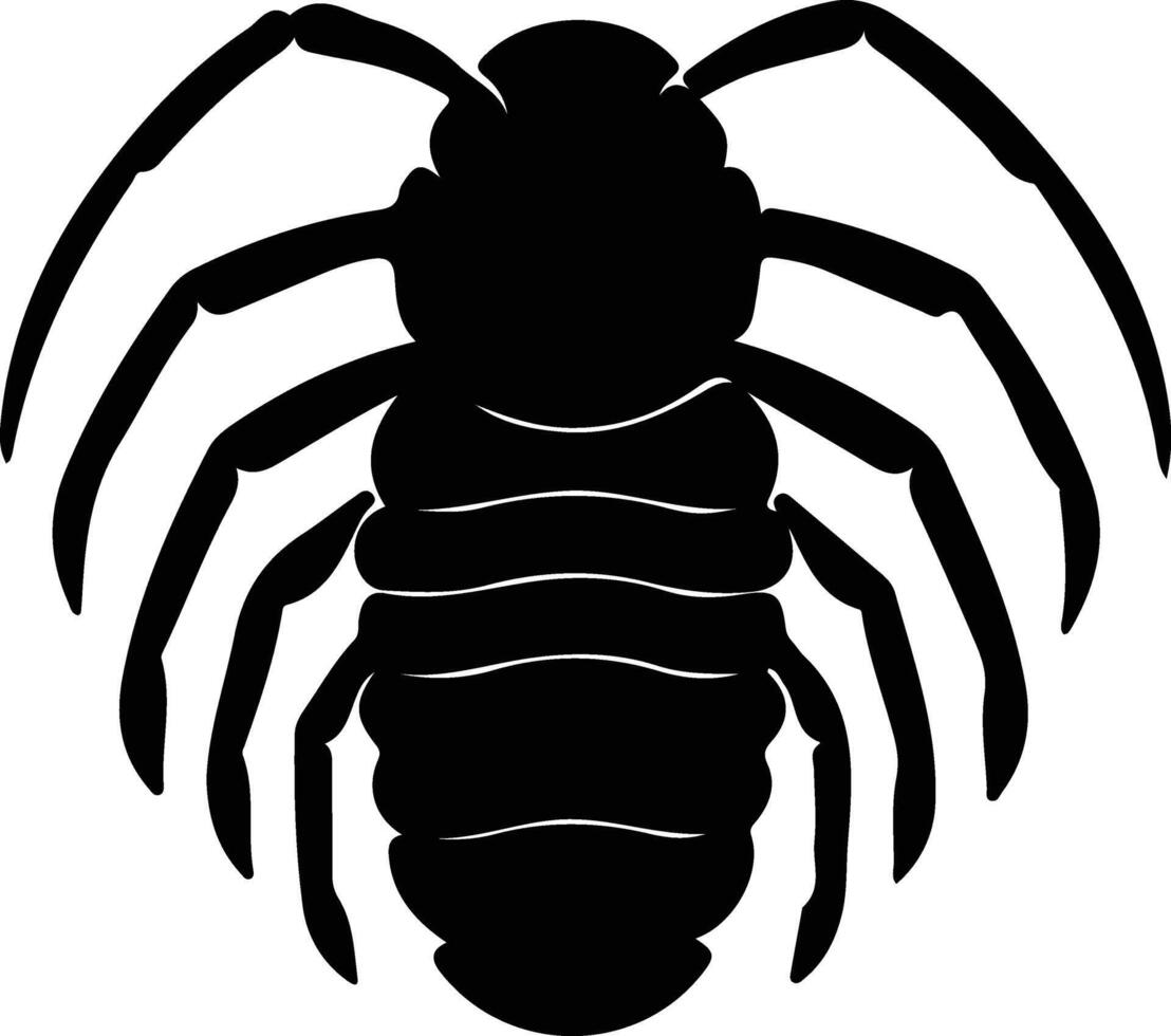 trilobite negro silueta vector