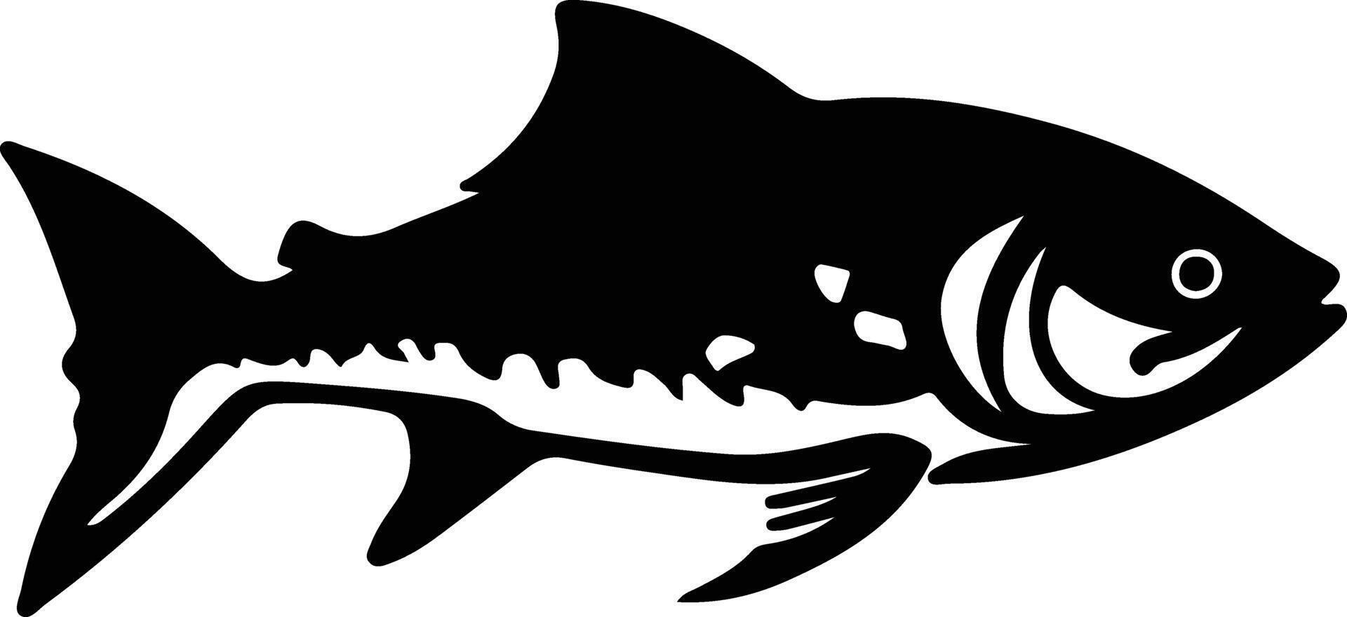 tarpon  black silhouette vector