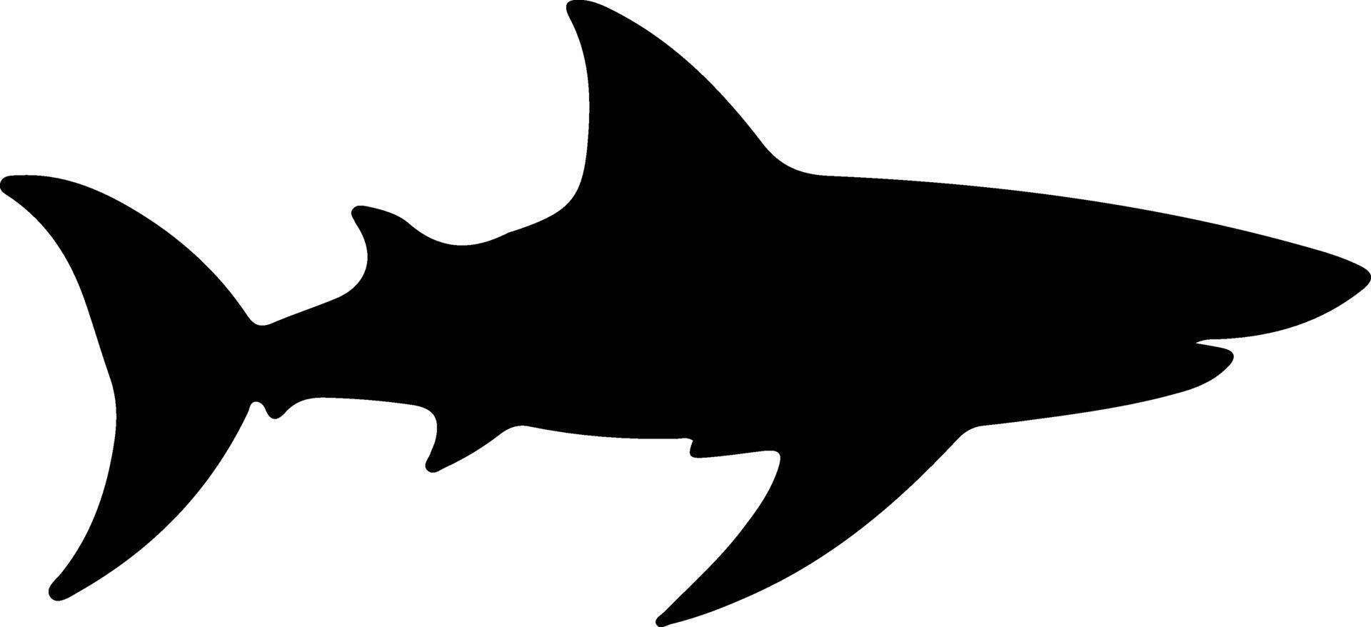 Port Jackson shark  black silhouette vector