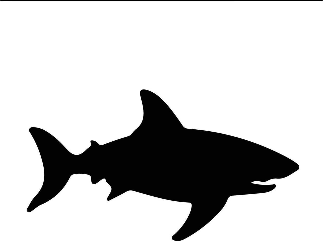 Port Jackson shark  black silhouette vector