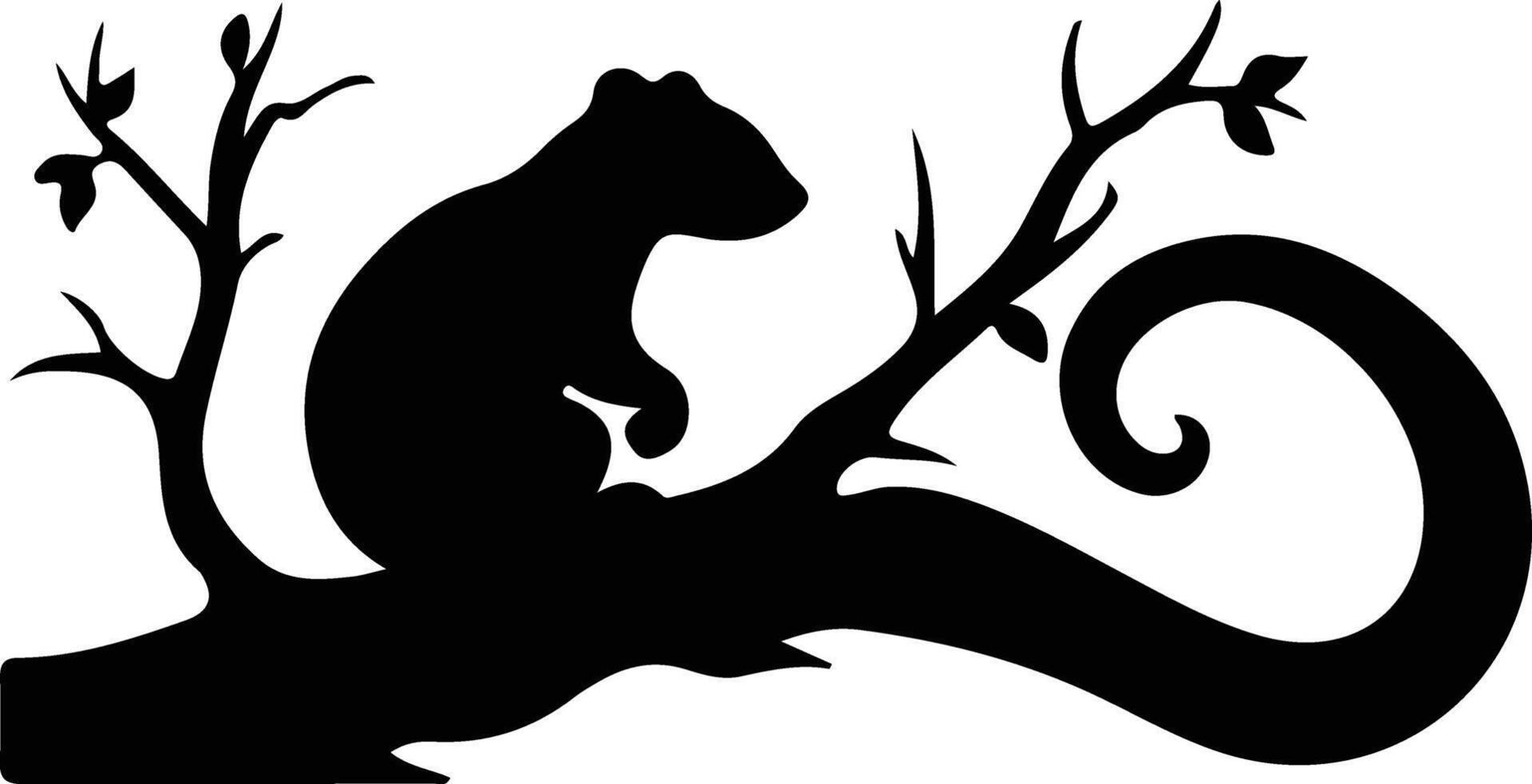 tree shrew  black silhouette vector