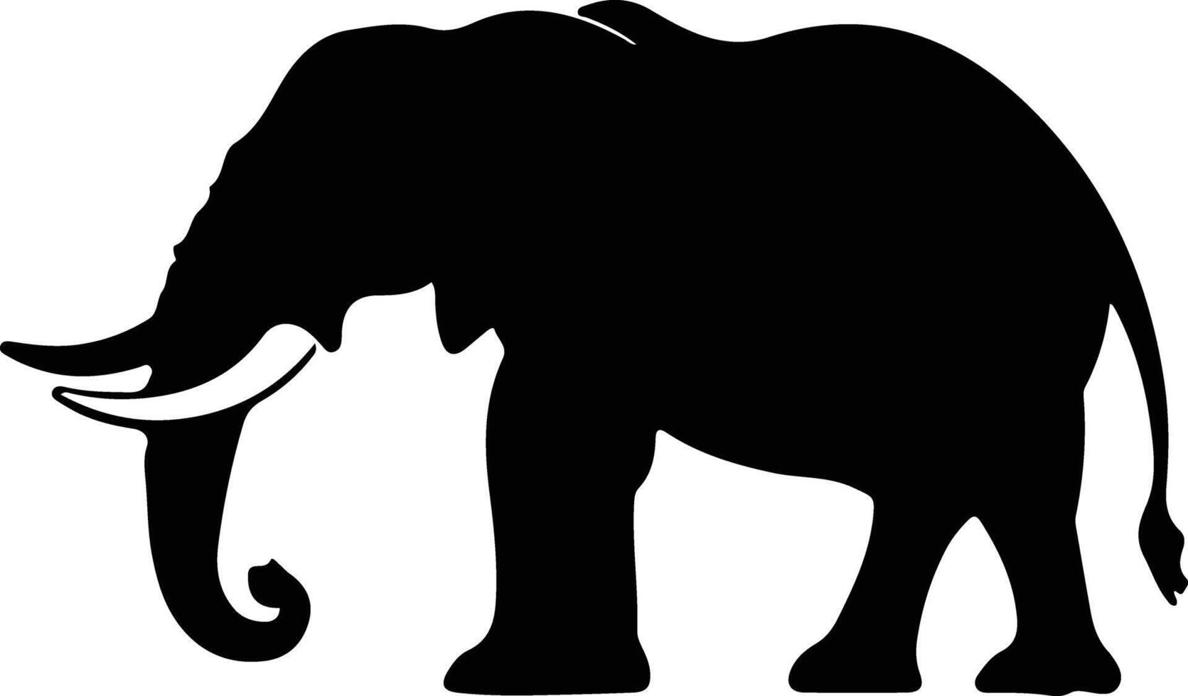 platybelodon  black silhouette vector