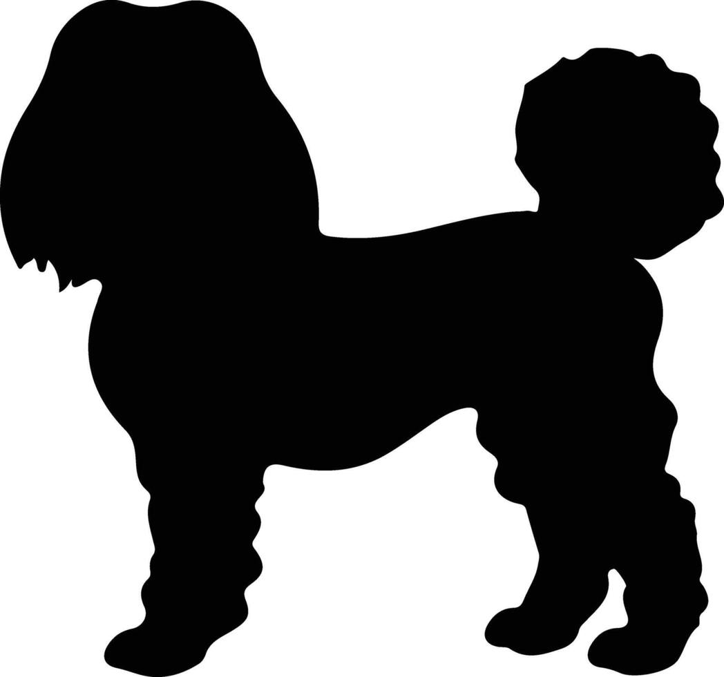 poodle  black silhouette vector