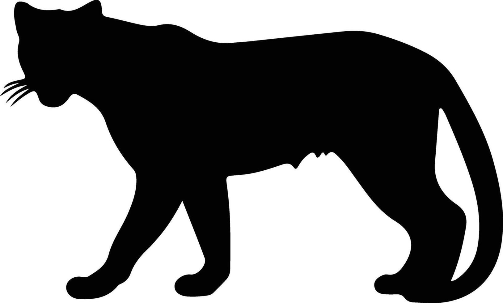 puma  black silhouette vector