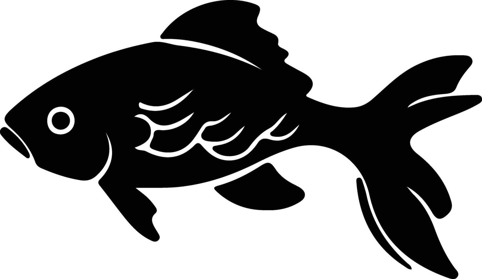 pupfish  black silhouette vector
