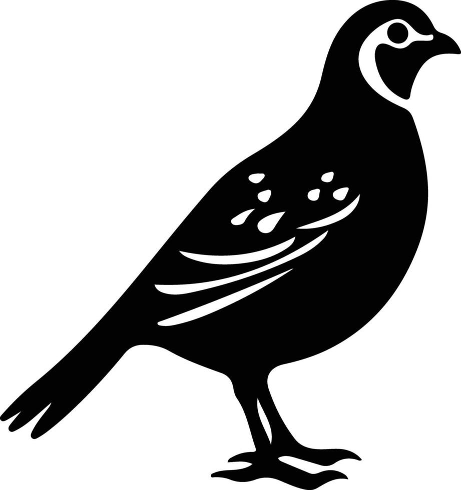 quail  black silhouette vector