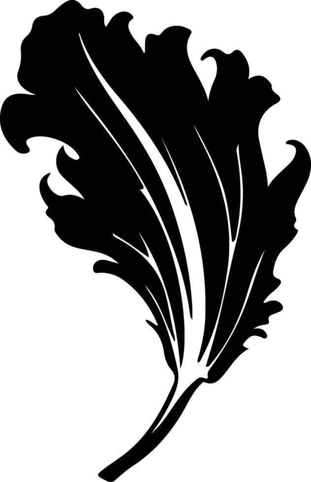 endive black silhouette vector
