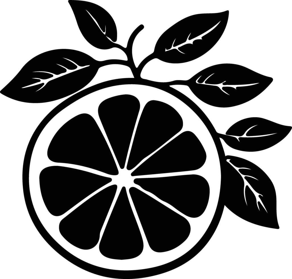citrus  black silhouette vector