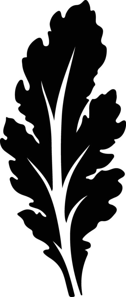 endive  black silhouette vector