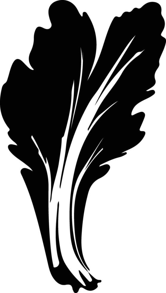 endive  black silhouette vector
