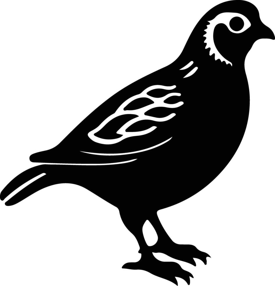 quail  black silhouette vector