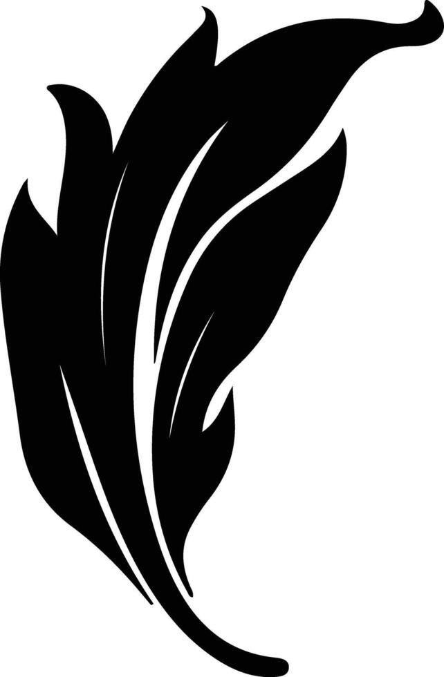 endive  black silhouette vector