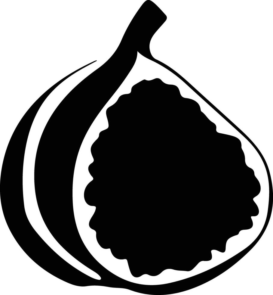 fig  black silhouette vector