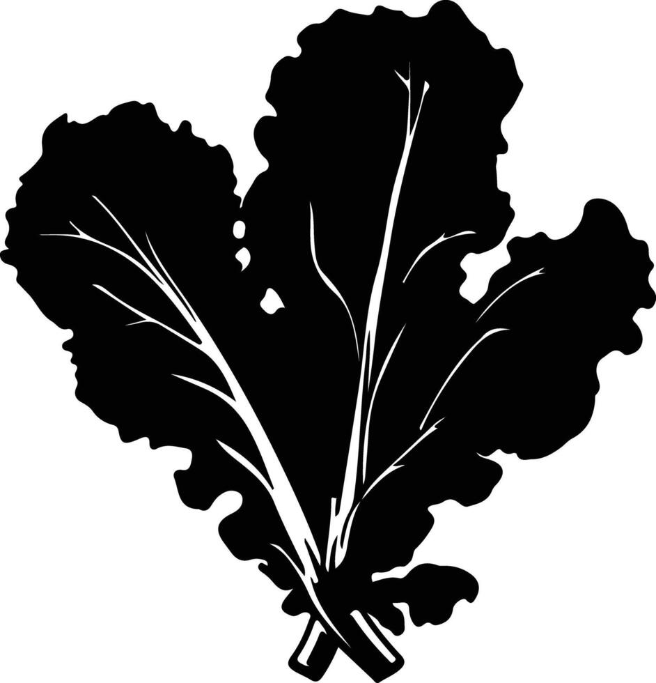 berza verduras negro silueta vector