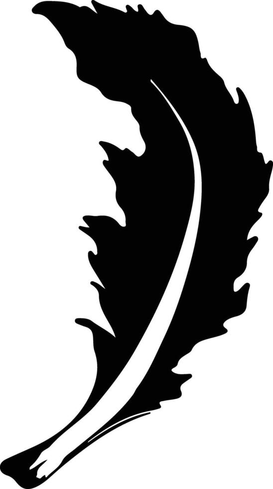 endive  black silhouette vector