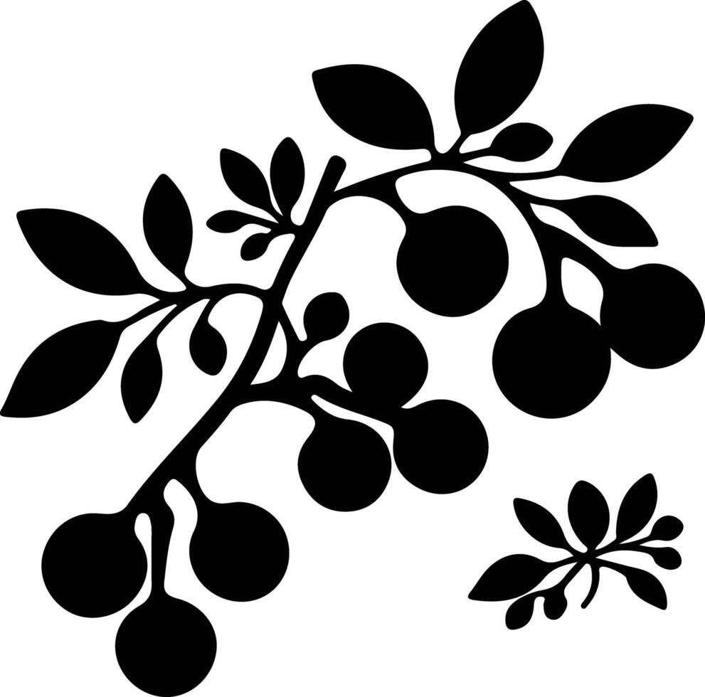 cranberry  black silhouette vector