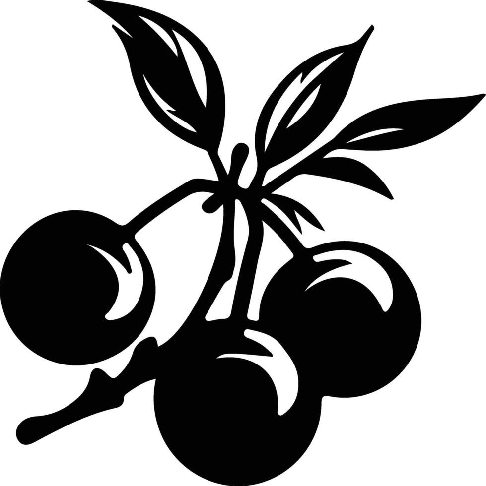 cranberry  black silhouette vector