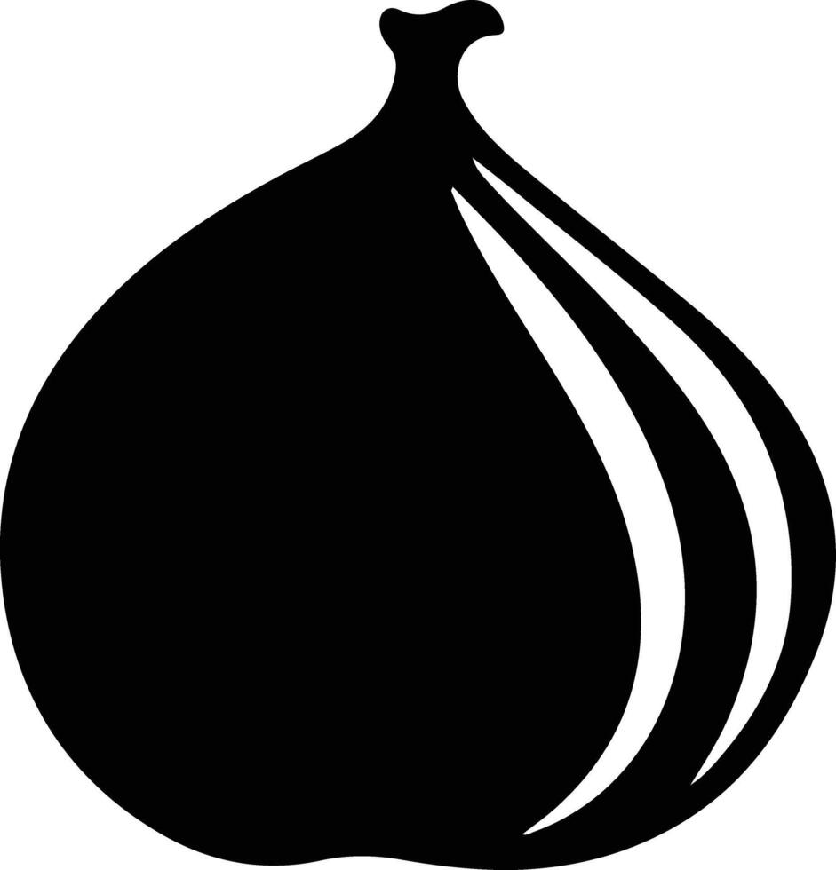 fig  black silhouette vector