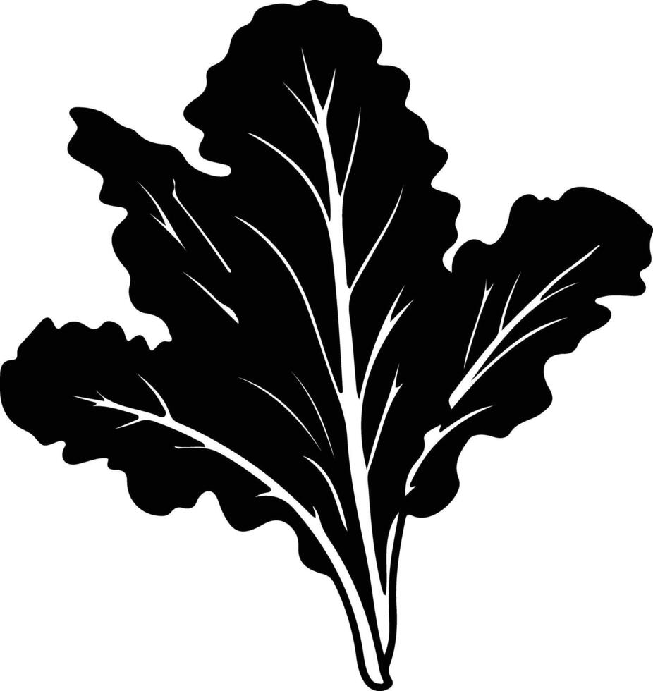 berza verduras negro silueta vector