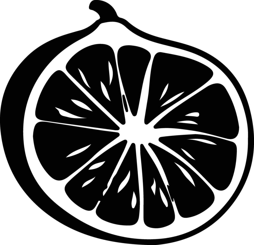 grapefruit  black silhouette vector
