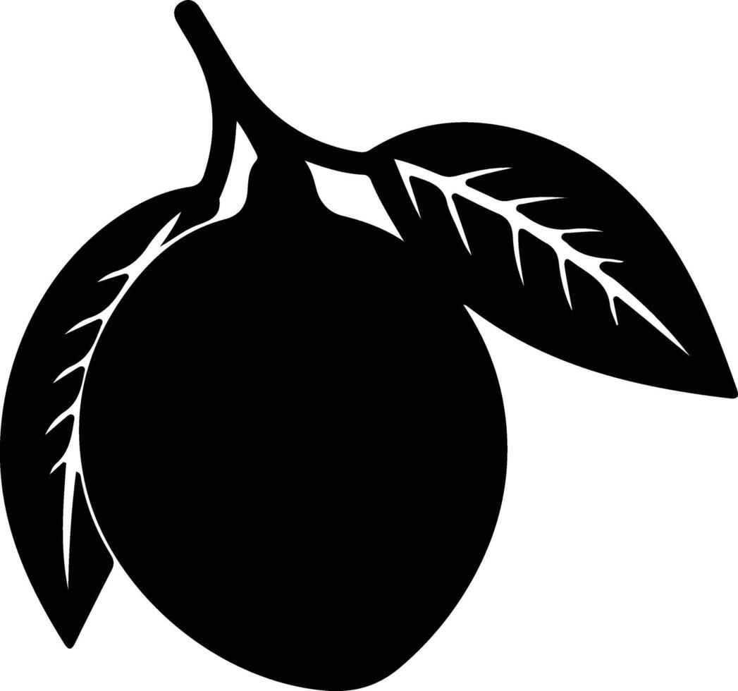 lemon  black silhouette vector