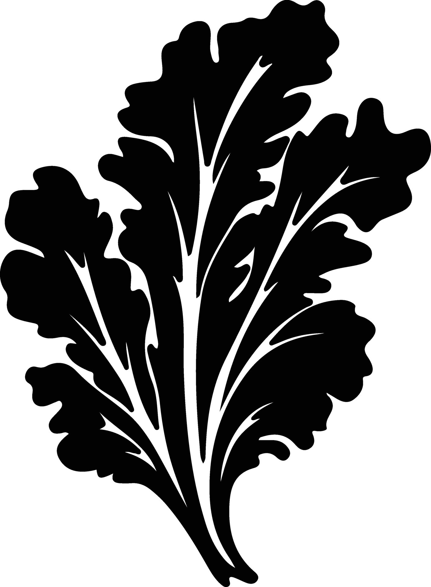 lettuce black silhouette 38102948 Vector Art at Vecteezy