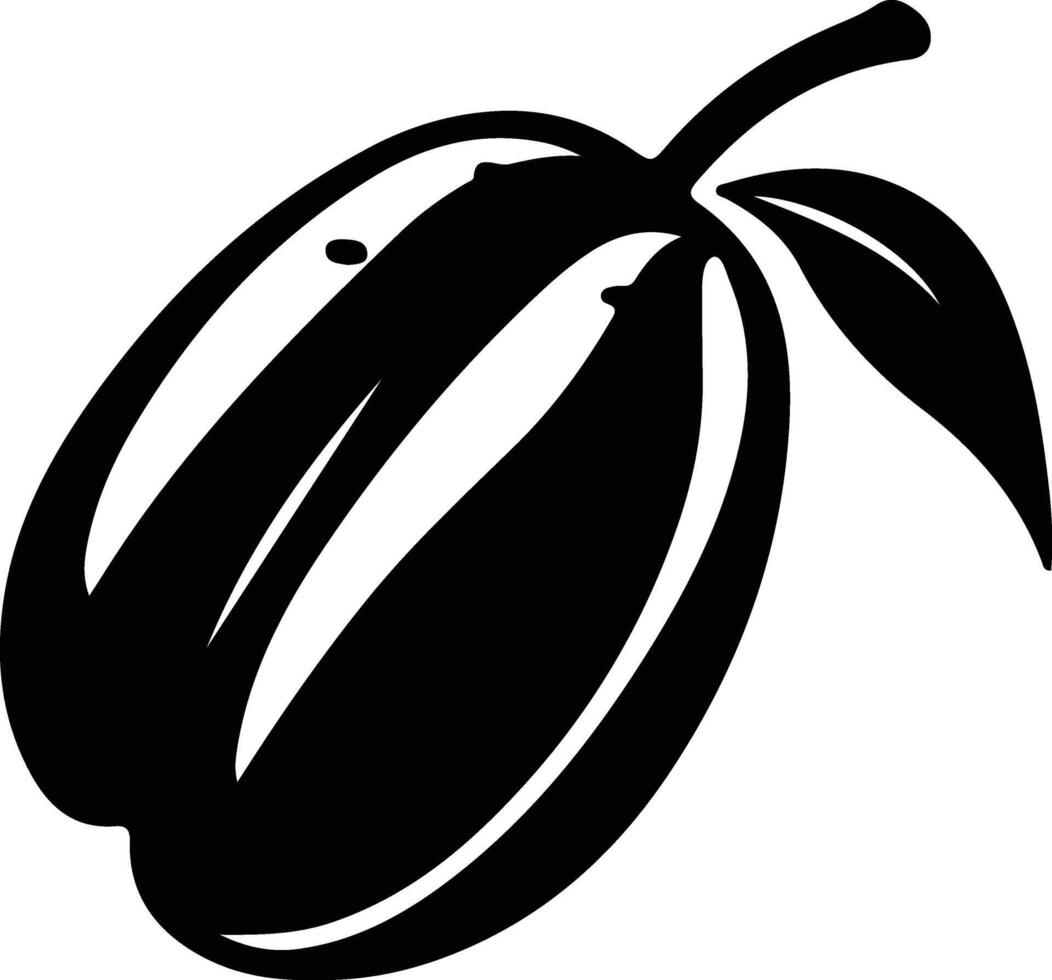 mango  black silhouette vector