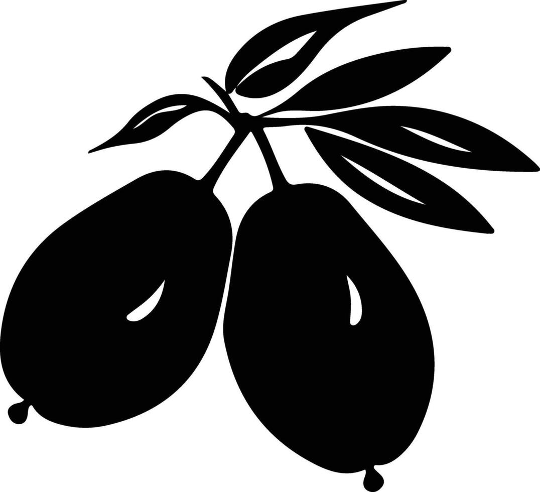 mango negro silueta vector